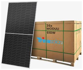 V-TAC 22kW με 36 Φωτοβολταϊκά Πάνελ Διπλής Όψης 610W Trina Vertex N i-TOPCon Ασημί Πλαίσιο 2382x1134x30mm 1263436