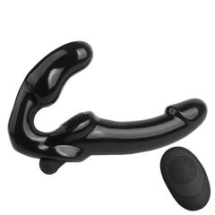 Strap-on Dildo Vibrator Black-thumb-1