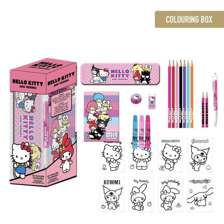 Hello Kitty colouring stationery set
