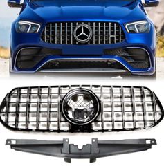 ΜΑΣΚΑ ΕΜΠΡΟΣ Mercedes GLE W167 V167 C167 Standard Edition (2020-up) GT-R Panamericana Design Chrome/Black