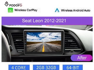 Seat Leon (2012-2021) 9" Οθόνη Android Car Radio Navigation | 2GB+32GB | Ασύρματο CarPlay & Aσύρματο Android Auto | GPS | WiFi | EQ | FM/RDS