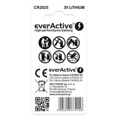 Lithium battery mini everActive CR2025 - blister 2 pcs.-thumb-1