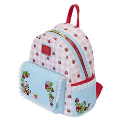 STRAWBERRY SHORTCAKE - Denim - Mini Backpack LoungeFly-thumb-4