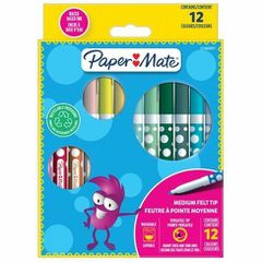 Paper Mate - Children's Colouring Felt Tip Pens 12-Blister (2166507) / Toys