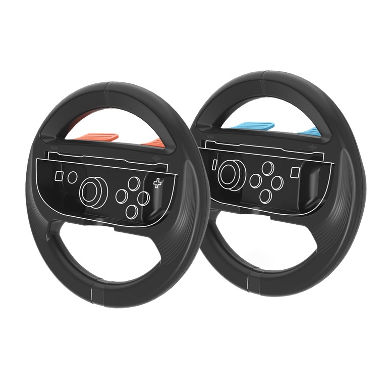 Trade Invaders - Wheels for Switch 2 Joy-con x2 - Black / Nintendo Switch 2