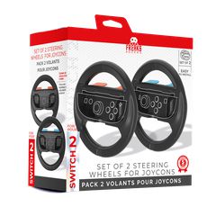 Trade Invaders - Wheels for Switch 2 Joy-con x2 - Black / Nintendo Switch 2-thumb-1