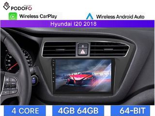 Hyundai i20 (2018-21) 9" Android Car Radio 4+64GB Ασύρματο CarPlay & Aσύρματο Android Auto GPS WiFi EQ