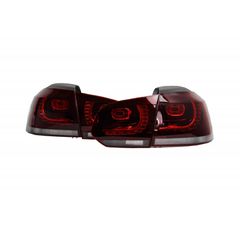 Πισινά Φανάρια Set Για Vw Golf VI (6) 08-11 Led GTI / R-Look Dark Cherry Κόκκινο/Crystal Carner Golf - 0008986