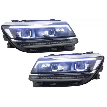 Μπροστινά Φανάρια Set Για Vw Tiguan II mk2 16+ DRL Led Matrix & Led Signal Dynamic R-Line Look H7/H7 Με Μοτέρ Carner Tiguan - 0020735