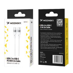 Wozinsky WSTCC2 USB-C / USB-C PD 65W cable 2 m - white-thumb-4