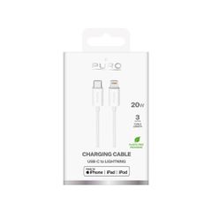 Puro TPE 20W USB-C - Lightning Cable 3m - White-thumb-1