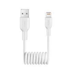 Puro 12W USB-A - Lightning Spiral Cable 1m - White-thumb-0