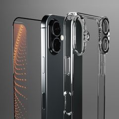 SBS set with D3O technology for iPhone 16 - case + glass screen and camera protector - transparent-thumb-3