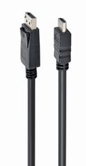 Gembird CC-DP-HDMI-3M DisplayPort to HDMI cable (not bi-directional), 3m, black