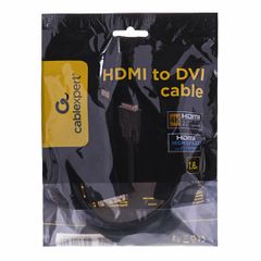 Gembird 1.8m, HDMI/DVI, M/M DVI-D Black-thumb-2