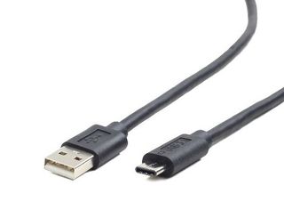 Gembird USB-A/USB-C, 1m USB cable USB 2.0 USB A USB C Black-thumb-1