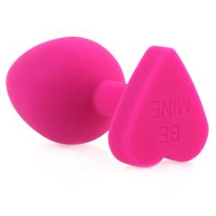 Heart Silicone Anal Plug Pink-thumb-1