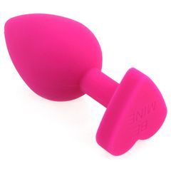 Heart Silicone Anal Plug Pink-thumb-4