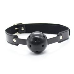 Rolling Breathable Ball Gag Black-thumb-1