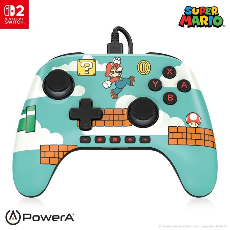 PowerA Advantage Wired Controller for Nintendo Switch 2 - Mario Time / Nintendo Switch 2