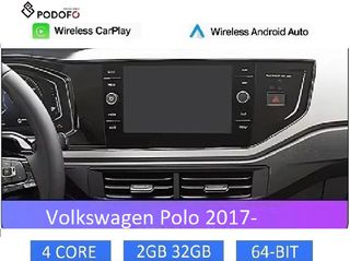 VW Polo MQB 2017-> Οθόνη 9" Android Car Radio Navigation 2GB+32GB Ασύρματο CarPlay & Aσύρματο Android Auto GPS WiFi DSP HiFi