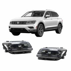Μπροστινά Φανάρια Set Για Vw Tiguan II mk2 16+ DRL Led Matrix & Led Signal Dynamic R-Line Look H7/H7 Με Μοτέρ