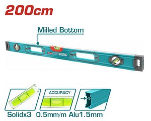 Αλφάδι Αλουμινίου TOTAL 200cm Επαγγελματικό ( TMT220028 )