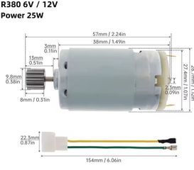 2 τεμάχιο R380 Κινητήρας DC ,12 Δοντιών,6V , 20000RPM Παιδικό Παιχνίδι με Κινητήρας Αυτοκινήτου Ηλεκτρικός Κινητήρας Υψηλής Ταχύτητας.  12Teeth Toys Car Motor