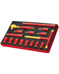 VEVOR Insulated Socket Set 16-Pece Insulated Socket Tool with T-Handle Wrench