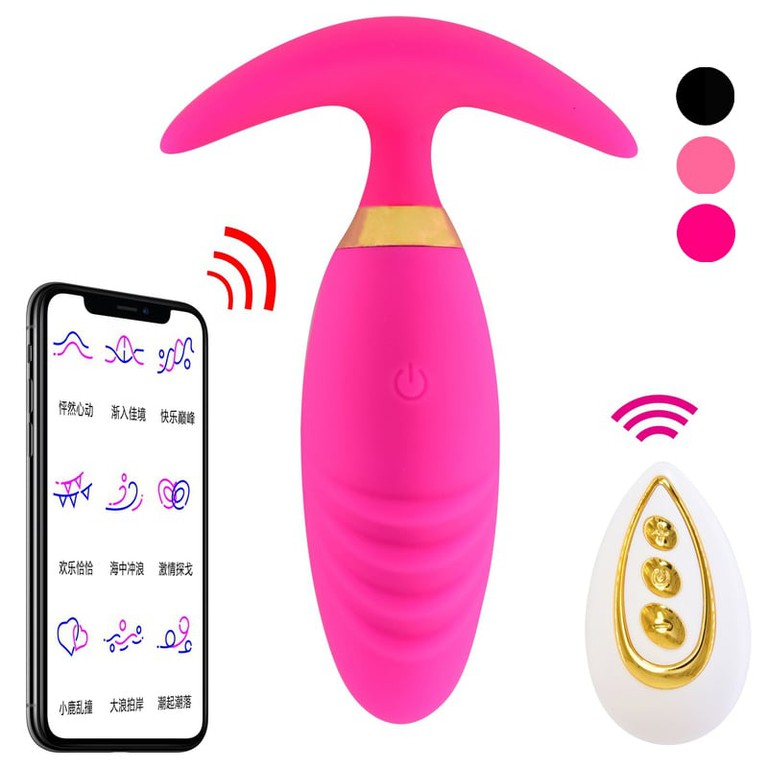 Pink Wireless Anal Vibrator with App Control