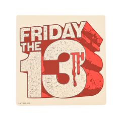 FRIDAY 13th - Logo - Ceramic Square Coaster