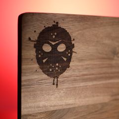 FRIDAY 13th - Jason & Mask - Wood Serving Board-thumb-2