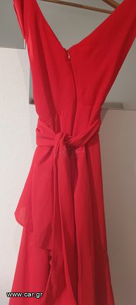 Φόρεμα μίνι κόκκινο, βραδινό-thumb-1