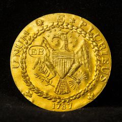 Ετος 1787 Αμερική Χρυσό νόμισμα σπάνια παλαιά έκδοση επίχρυσο 24Κ για συλλέκτες