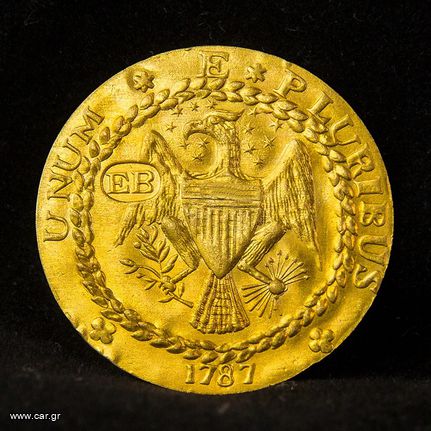 Ετος 1787 Αμερική Χρυσό νόμισμα σπάνια παλαιά έκδοση επίχρυσο 24Κ για συλλέκτες