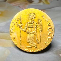 Χρυσό Βυζαντινό νόμισμα  επίχρυσο 24Κ για συλλέκτες -  έτος 312μχ-thumb-1