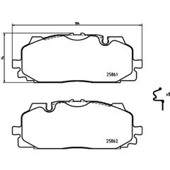 Σετ τακάκια, Δισκόφρενα Brembo P 85 165X