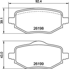 Σετ τακάκια, Δισκόφρενα Brembo P 61 140