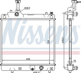 Nissens Ψυγείο, Ψύξη Κινητήρα - 69401