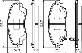 Bosch Σετ τακάκια, Δισκόφρενα - 0 986 495 132
