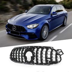 ΜΑΣΚΑ ΕΜΠΡΟΣ Mercedes-Benz E-Class E63-S AMG W213 Facelift Gloss Black Panamericana Front Bumper Bar Grill 2020-2023