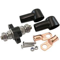 Single Black Electrical Terminal Bulkhead -M10 Stud Sold Individual to suit Negative (Black) Terminal