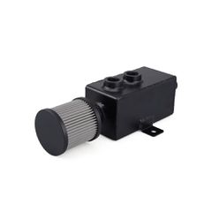 Universal Black Aluminum Oil Catch Tank With Vent Filter and Drain Faucet