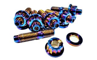 EVO X titanium stud exhaust set m10 1.25 45m (10)