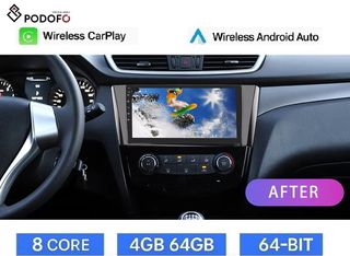 Nissan Χ-Trail (2014-2020) Android Car Radio 10.1" | 4+64GB | 8-Core | Ασύρματο CarPlay & Aσύρματο Android Auto | GPS | WiFi | DSP | FM/RDS