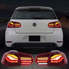 Φανάρια πίσω Vw Golf VI (6) 08-12 Full Led Dynamic OLED Red/Clear Design