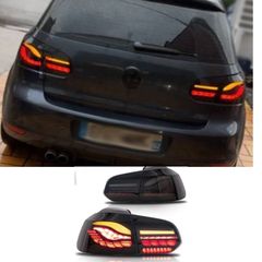 Φανάρια πίσω Vw Golf VI (6) 08-12 Full Led Dynamic OLED Black/Smoke Design