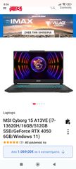 MSI Cyborg 15 A13VE i7-13620H 16/512 GeForce rtx 4050 6GB