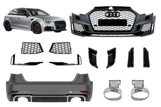 Full body kit άριστης ποιότητας για Audi A3 2017-2019 hatchback/sportsback look rs3