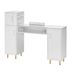 Επιτραπέζιο μανικιούρ VEVOR Γυάλινο Top Nail Desk Makeup Station με στήριγμα καρπού